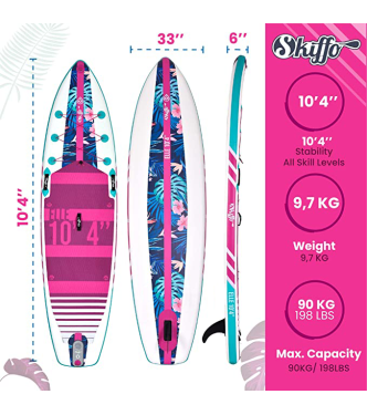 SUP Gonflable Skiffo Rivage Coral 11' — Pack Complet — 249€