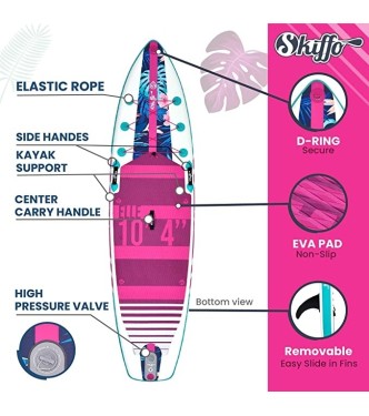 SUP Gonflable Skiffo Rivage Coral 11' — Pack Complet — 249€